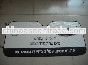 lovely design PE BUBBLE car front sun shade with silk screen printing