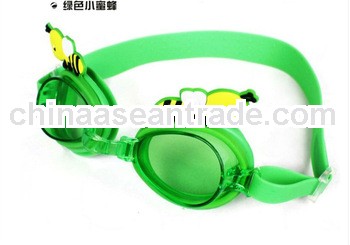 lovely green bees mirrored swim goggles