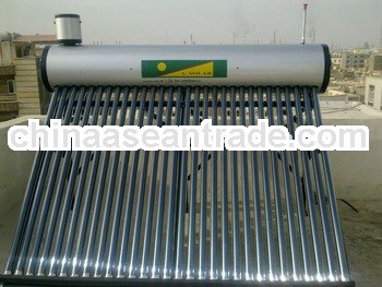 low pressurized solar hot water heater with feeding tank