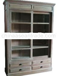Reclaimed Teak Display Cabinet with 2 Doors & 4 Drawers