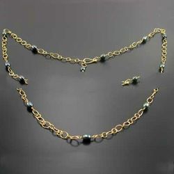 Brass necklace with Pearls