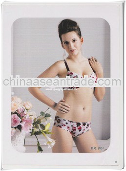 luxurious printed bras model young girls panties set