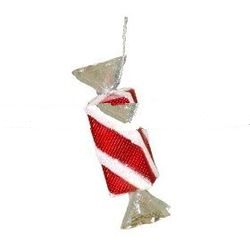 4-Inch Shatterproof Red/Frost Peppermint Candy, Christmas Ornaments, Set of 6