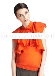 Sleeveless Cape-Inspired Blouse