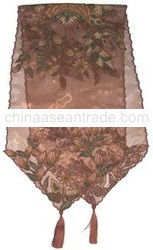 Tablecloth Runner With Batik Embroidery Applique