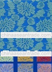 Rigid All-Over Nylon / Metalic Knitted Raschel Lace
