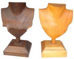 Wooden necklace display
