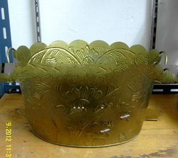 Big Brass Bowl with Basket design