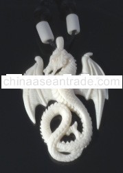 bone pendant dragon motif