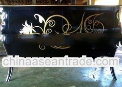 CMD-9023 2 Door Gold Painting Antique Commode Cabinet