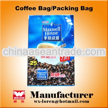 manufacturer! eco-friendly custom print aluminium resealable coffee bag