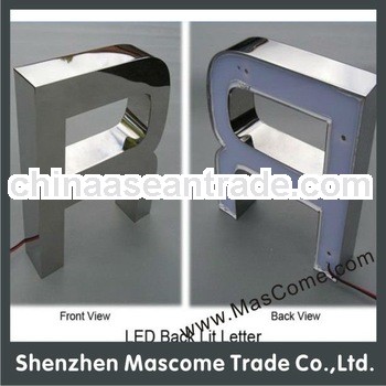 matt black painted aluminium letter sign