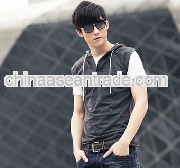 men's 2013 summer Korean style short sleeve hoody