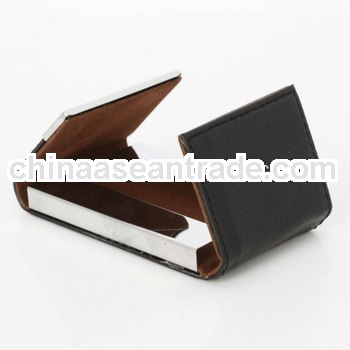 metal and leather card holder wallet for multiple cards wholesale