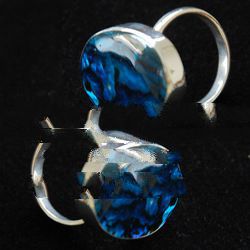 ring silver jewelry combine with paua green abalone shell