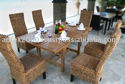 Teak Outdoor and Garden Furniture: Teak Combined with Wicker Furniture