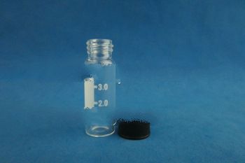 mini glass vial with flip cap