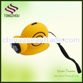 mini led keychain hand crank flashlight/hand crank power generator