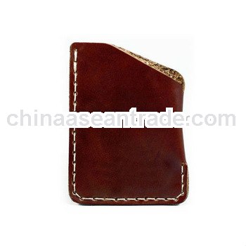 minimal silm PU leather name card holder