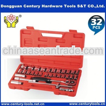 mirror finish CR-V drive socket reversible rathchet hand/socket set