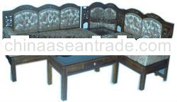 Corner wooden Sofa combination