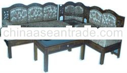 Corner wooden Sofa combination