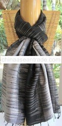 Scarves , 100% raw silk, tie and dye (IKAT)