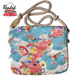 Beaded Handbag - Beaded Travel Sling Bag with 4 compartments