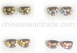 Painted Wooden Finger Rings