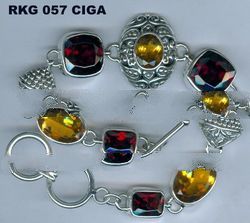 Silver Bracelet With Natural Gems 1