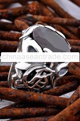 925 Sterling Silver Jewelry Gemstone Ring Garnet