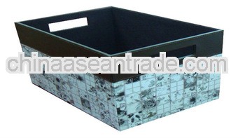 multi-function wooden stationery storage box