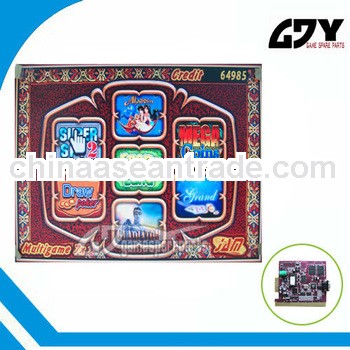 multigame game 7X casino game board