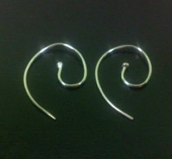 EWFMN62 - 925 Sterling Silver Bend Ear Hook with 2mm Ball