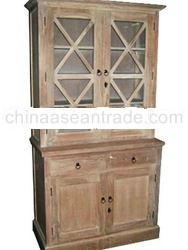 Reclaimed Teak Display Cabinet with 4 Doors & 4 Drawers