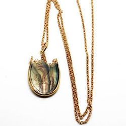 brass shell necklaces (bjns-025)
