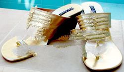 Golden Capri Wedge Shoes