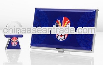 name card holder+key ring gift set