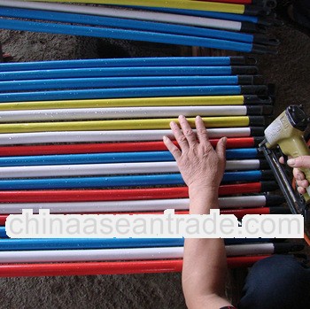 natural or pvc cover wood broom stick, factory direct wholesaler