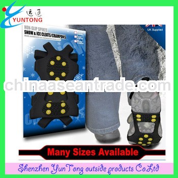 natural rubber ice and snow spikes ice gripper for ice and snow walker