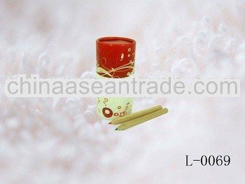 natural wood 24color pencil with set