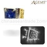 AGT4874 18K Gold Diamond and Precious Stone Ring