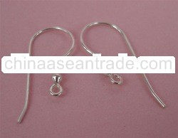 EWFMN06 - 925 Sterling Silver Ear wire with Double Balls