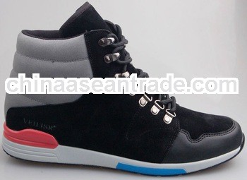 new 2013 winter mid cut warm shoes for men with PU outsole high-top casual sneakers men