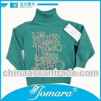 new design kids turtleneck sweater with patterns for kids
