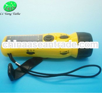 new solar torch/flashilight with compass mobile solar charger