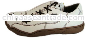 new style stocklot women upper leather white walking casual shoes