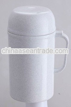 new style wide mouth plastic travel mug with glass and pp liner