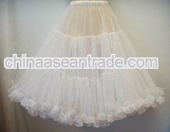 new white vintage 1950's style full circle swishy pin-up prom petticoat skirt