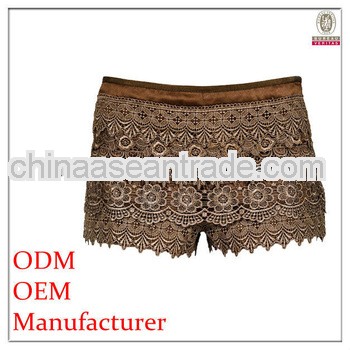 newest arrival high quality sexy shorts with jacquard and low waist
